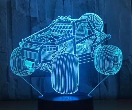 Car 10 Мульти выбор крутой спортивный автомобиль авто 3D Ночник Новинка 7 цветов меняющийся светодиодный настольный светильник 3D иллюзия лампы для мальчиков подарки - Испускаемый цвет: Car 10