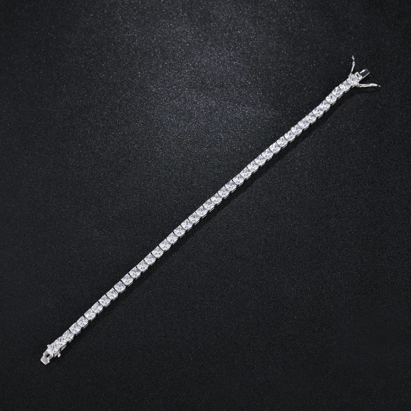 Ангел девушка супер блестящий 4 мм кубический оксид циркония теннисный браслет с