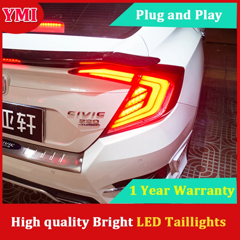 Задние фары автомобиля для Honda Civic 10th седан 2016 2017 2018 автомобилей задние фонари