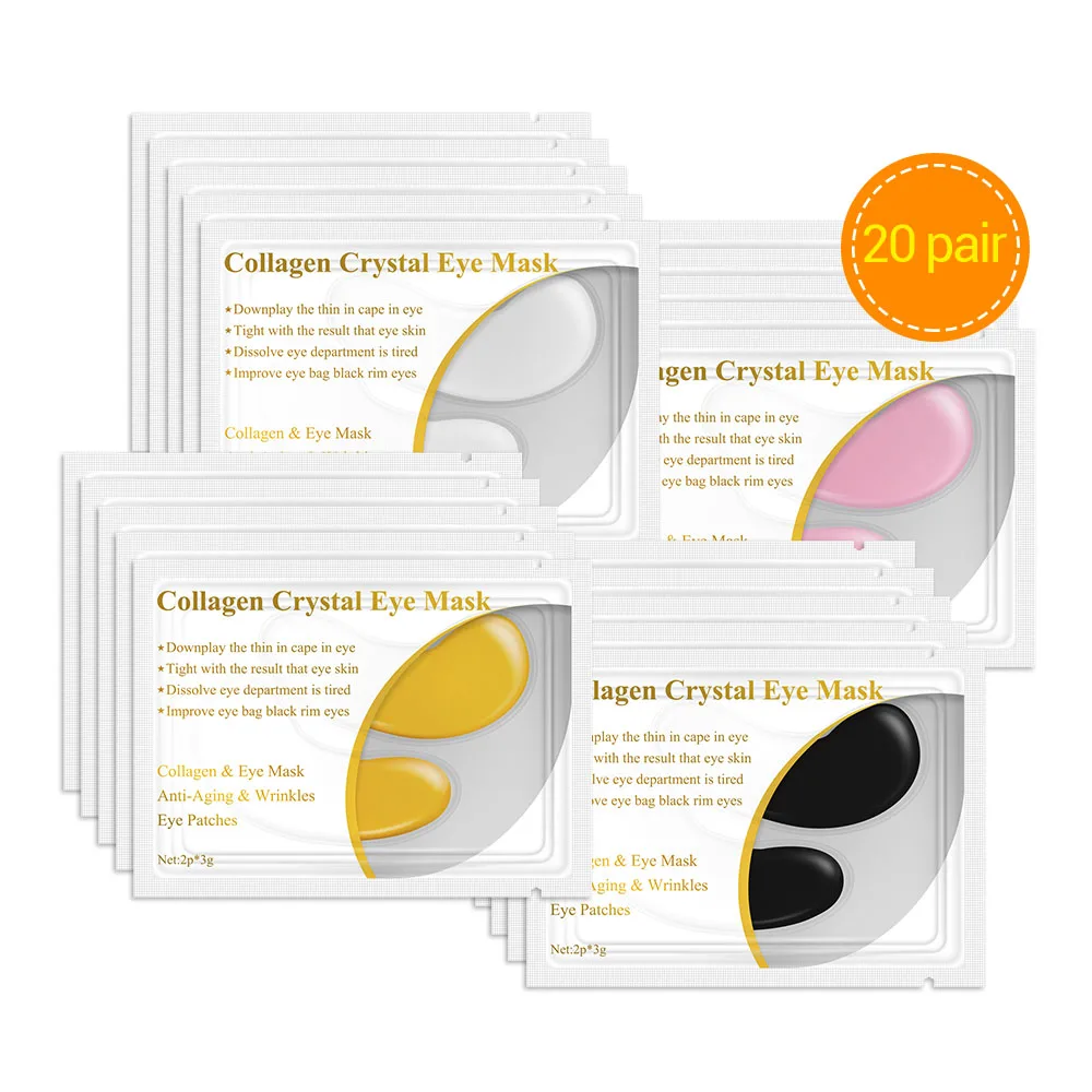 LANBENA 24K Gold Collagen Serum Eye Mask Patches Dark Circle Puffiness Bag Anti-Aging Wrinkle Skin Care 40PCS=20Pair |