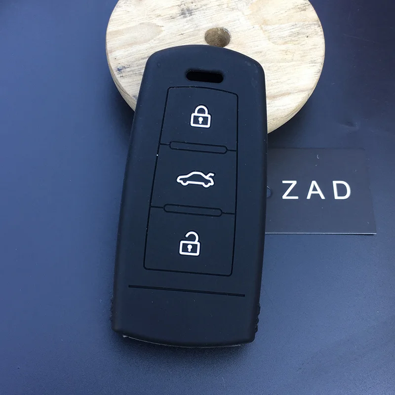 ZAD 3 Buttons silicone car Key Shell Case Cover colorful case Fit For Magotan Passat B6/B7/CC Remote Smart Fob accessory | Автомобили и
