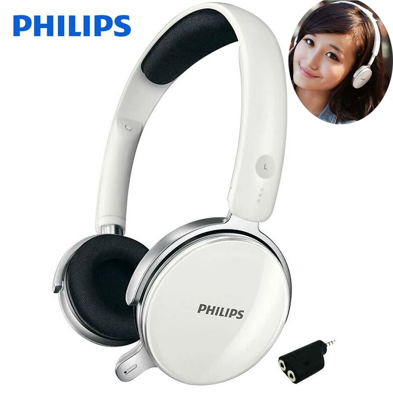 Профессиональные наушники Philips SHM7110U с стерео басовым проводным микрофоном