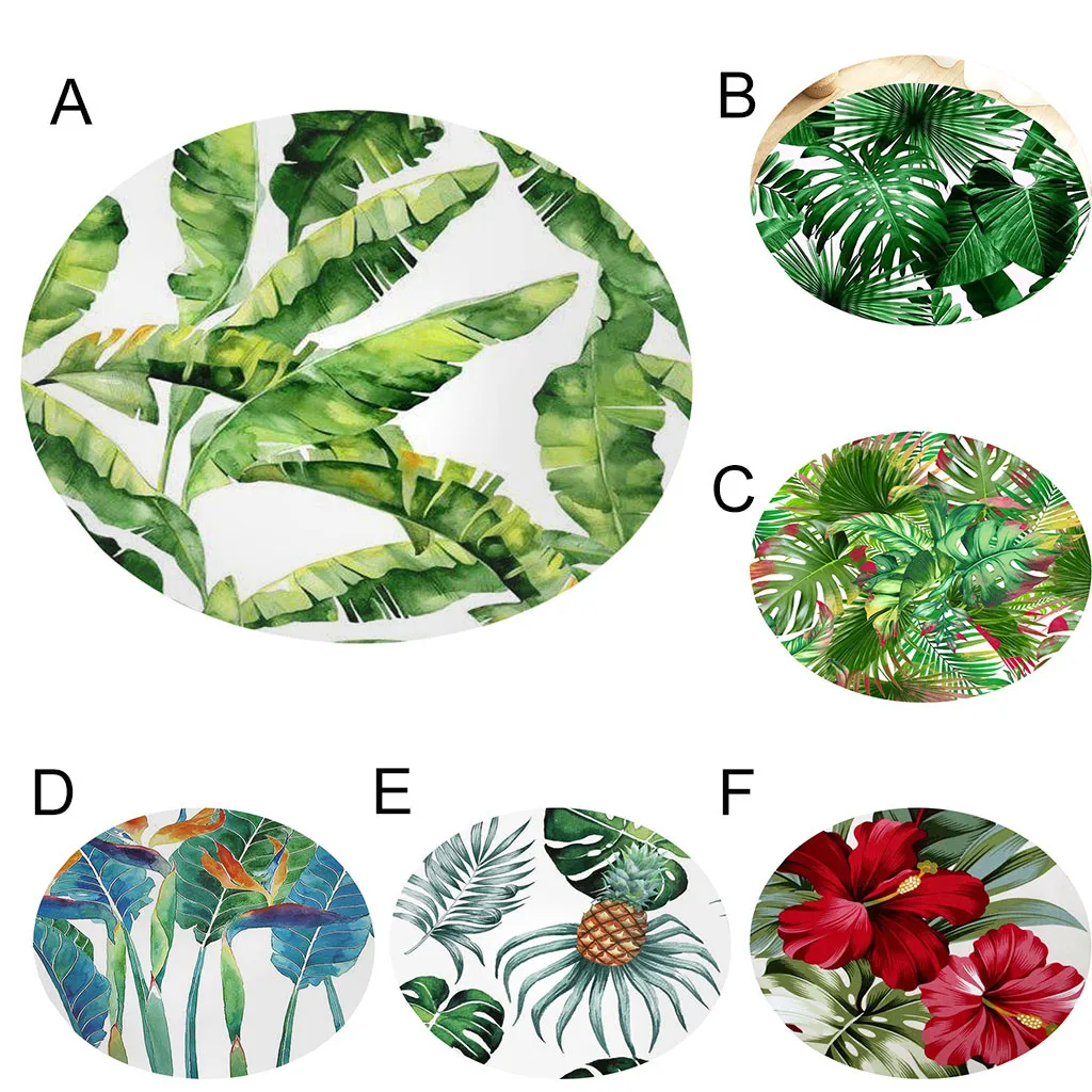 ISHOWTIENDA ванная комната креативный коврик Botany элементы одеяло круглый коврик коврики Товары для ванной 60 см