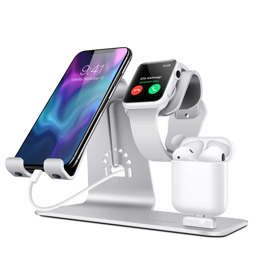 Подставка 3 в 1 для Apple iPhone и часов и AIRPODS, подставка из алюминиевого сплава