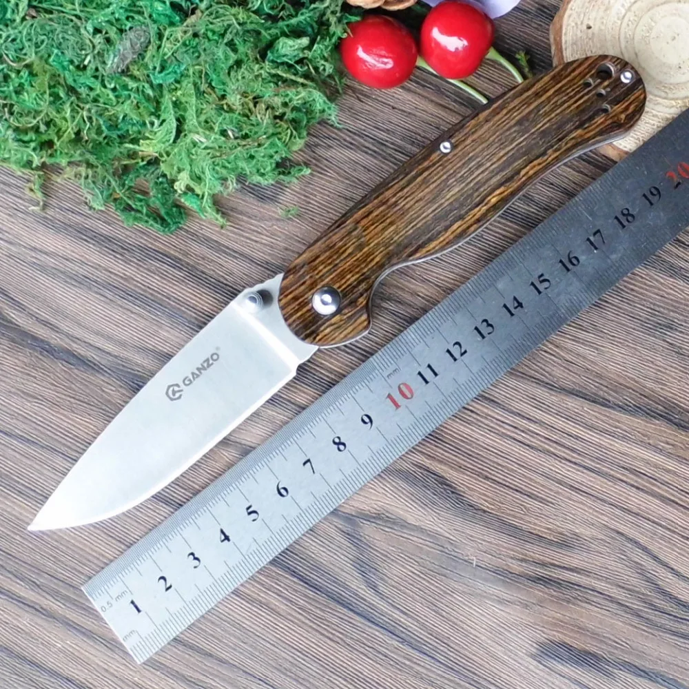 58-60HRC Ganzo G727M 440C G10 или складной нож с деревянной ручкой инструмент для выживания кемпинга охотничий карманный нож тактический edc Открытый инструмент