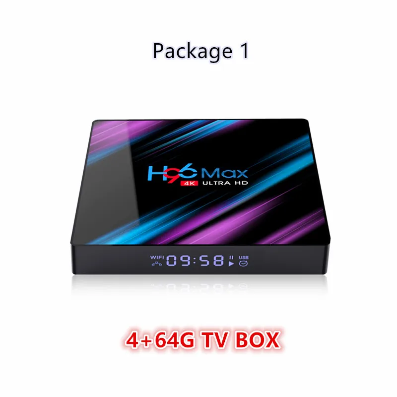 HAAYOT H96 MAX Смарт Android 9,0 ТВ приставка 4G 64G RK3318 четырехъядерный 2,4G+ 5G двойной Wifi BT4.0 ТВ приставка 4K HD H.265 медиаплеер - Цвет: 4G 64G