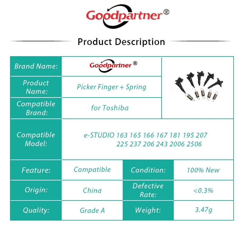 1X 6LE58405000 6LE58590000 Верхний Выбор FINGER пружина для Toshiba e-STUDIO 163 166 167 181 207 237 206 165 195 225 243 2006 2506