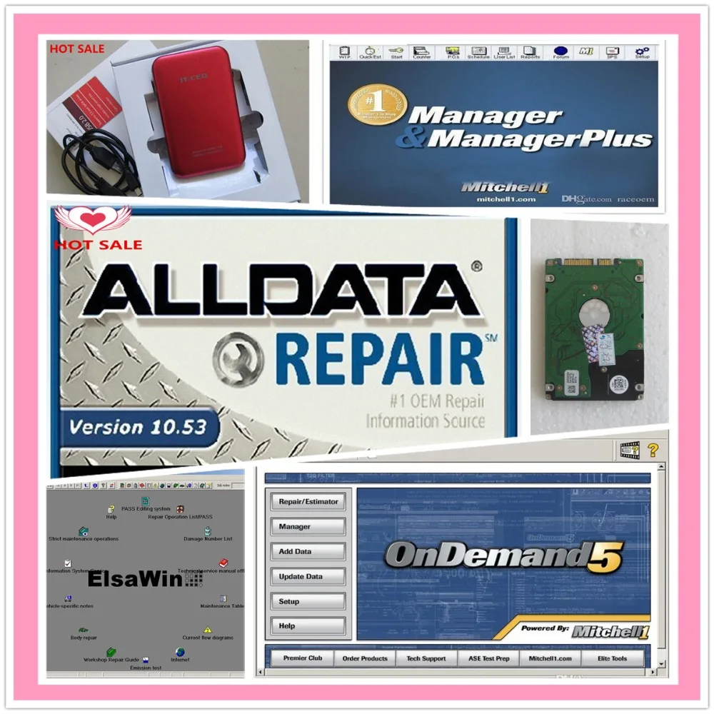 Новейший Alldata 10 53 + Mitchell on demand 2015 161gb manager plus ElsaWin ect 47in1 программное обеспечение для