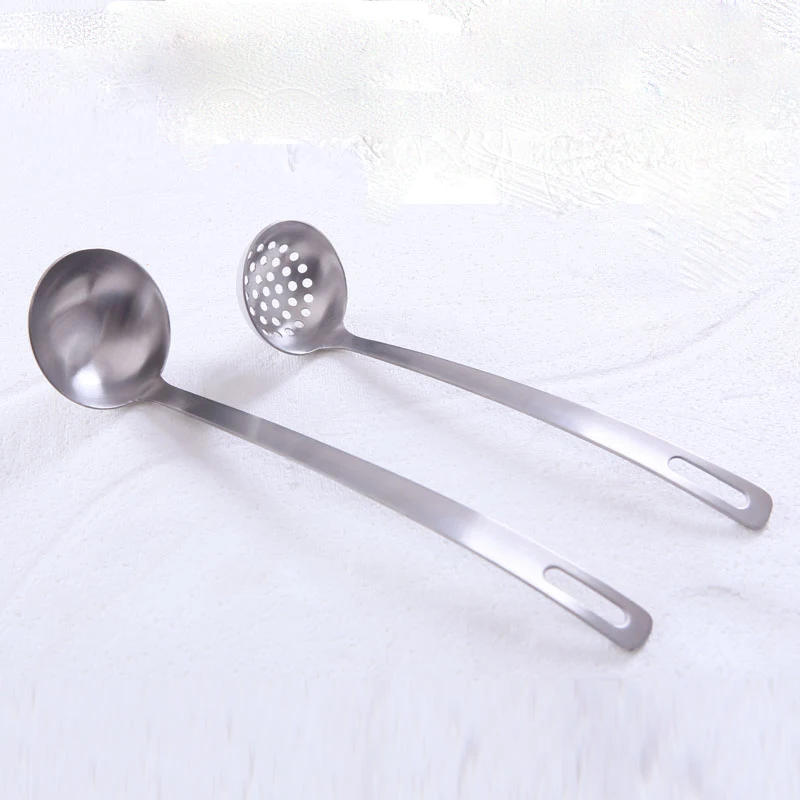 2 шт. половник дуршлаг Нержавеющая сталь Кухня Запчасти ложка висит Дизайн