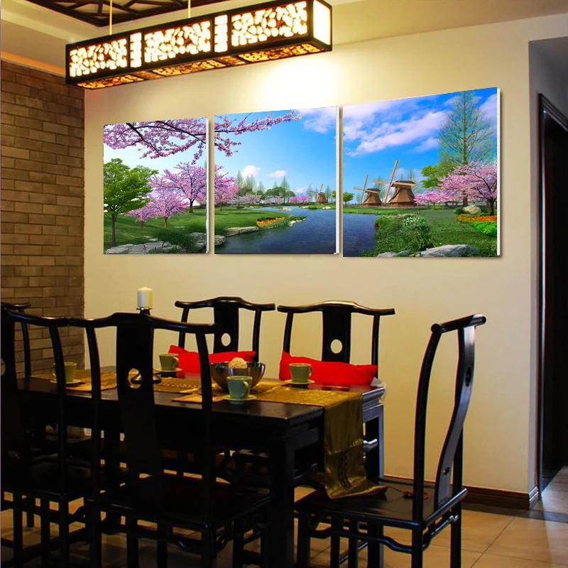 Современная живопись комбинация из трех картин наборы для распыления Настенный