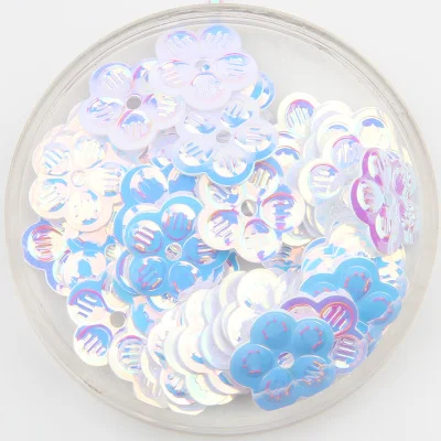 500 шт. 13 мм Цветочные Блестки с 1 центральным отверстием, цветок сливы для шитья, Свадебное Ремесло, Детские аксессуары для одежды «сделай сам», белые блестки