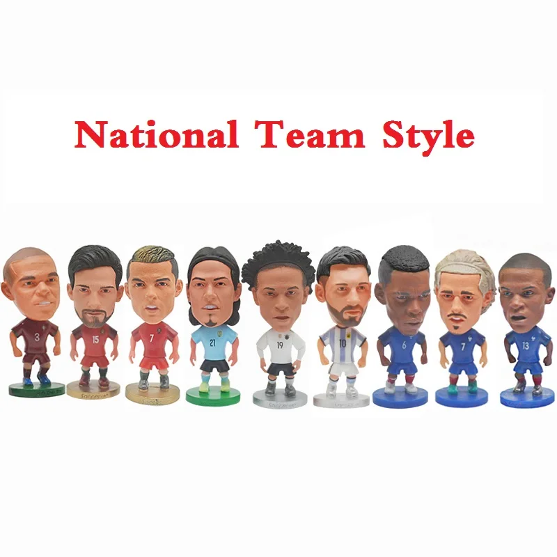 Футбольная звезда Messi C. Ronaldo Pogba Griezmann Kante из сборной игрушечные фигурки домашний