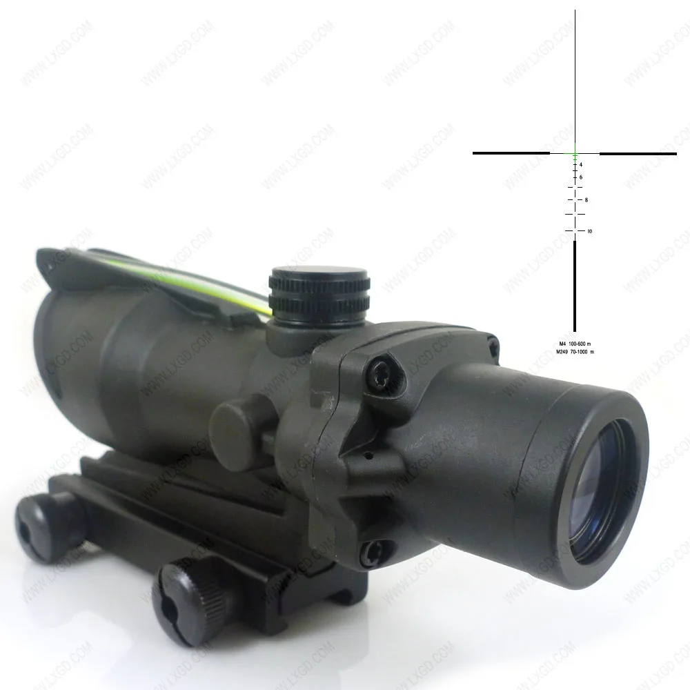 Phantom прочный реплики ACOG 4X32 Оптическое зеленый Волокно прицел для Охота | Спорт и