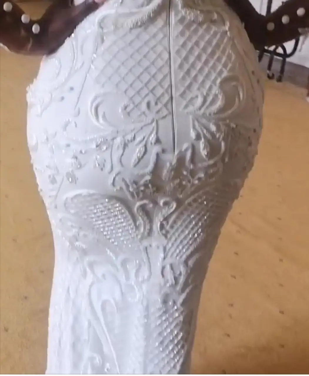 

2019 Eslieb wedding gown mermaid with deadings crystal