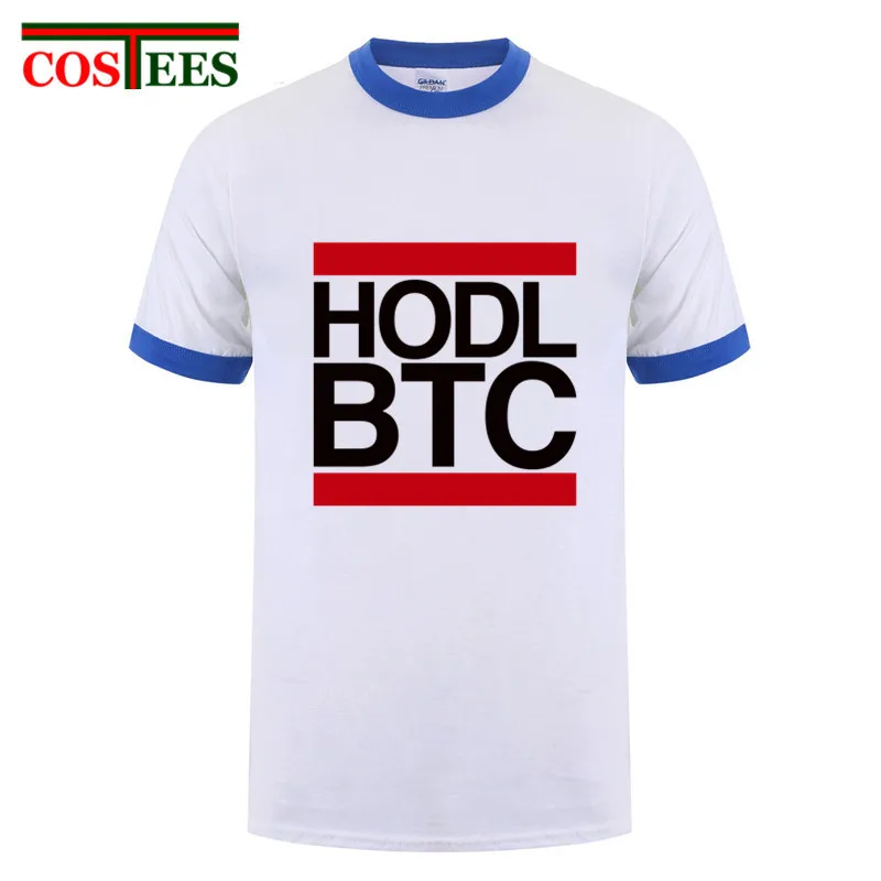 Hodl btc Биткоин черная футболка Homme мужская летняя модная забавная с коротким