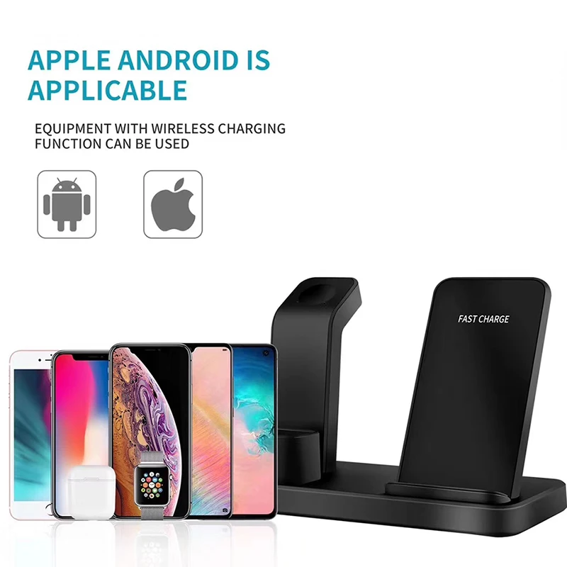 Беспроводное зарядное устройство CinkeyPro QI для быстрой зарядки Apple Watch Airpads iPhone 8 X