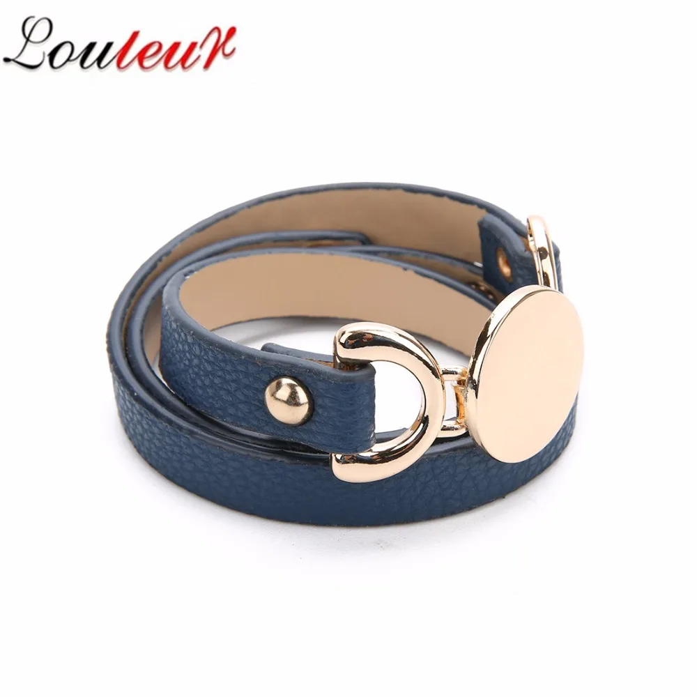 LOULEUR новый золотой подлинный многослойный широкий кожаный браслет для женщин
