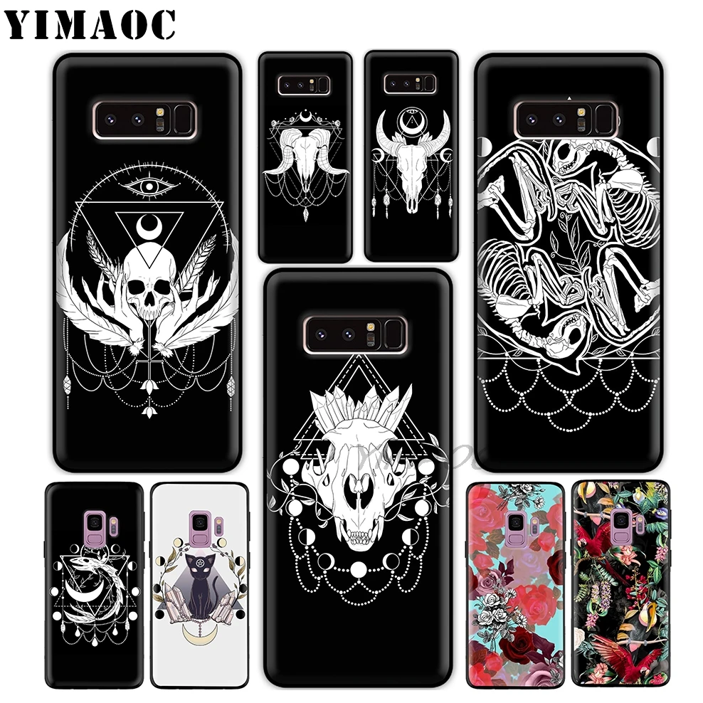 YIMAOC Skull Cat Sheep Moon Soft Silicone Case for Samsung Galaxy A9 A8 A6 Plus 2018 A5 A3 2017 2016 Note 9 8 |