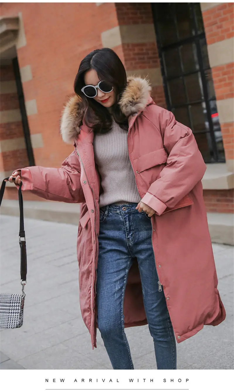 Manteau femme, Женское пальто с меховым капюшоном,, осенне-зимние пальто и куртки, женская теплая длинная куртка, парка с хлопковой подкладкой, Mujer A967