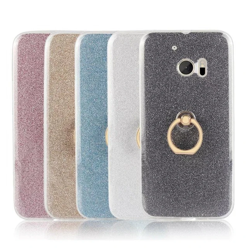 Для HTC One M10 5 1 дюймов чехол с блестящей пудрой кольца мягкий TPU для мобильного