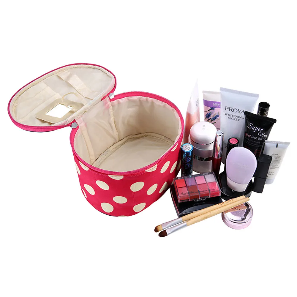 Женская переносная косметичка в горошек kosmetyczka przezzroczysta neceser mujer peque o trousse maquillage femme