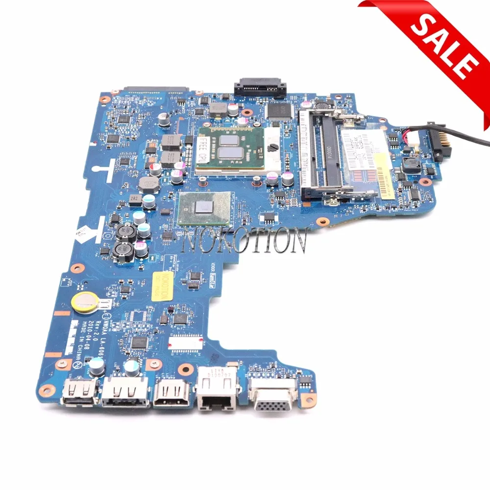 Материнская плата NOKOTION NWQAA LA-6061P k000104260 K000104250 для toshiba Satellite A660 A665 материнская