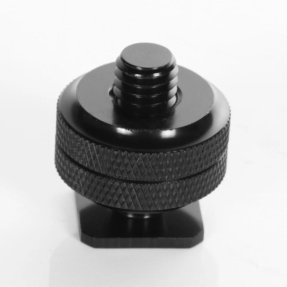 

3/8"to Cold Foot Screw Adapter for Camera Hot Shoe Mount Double Nut Flash Holder