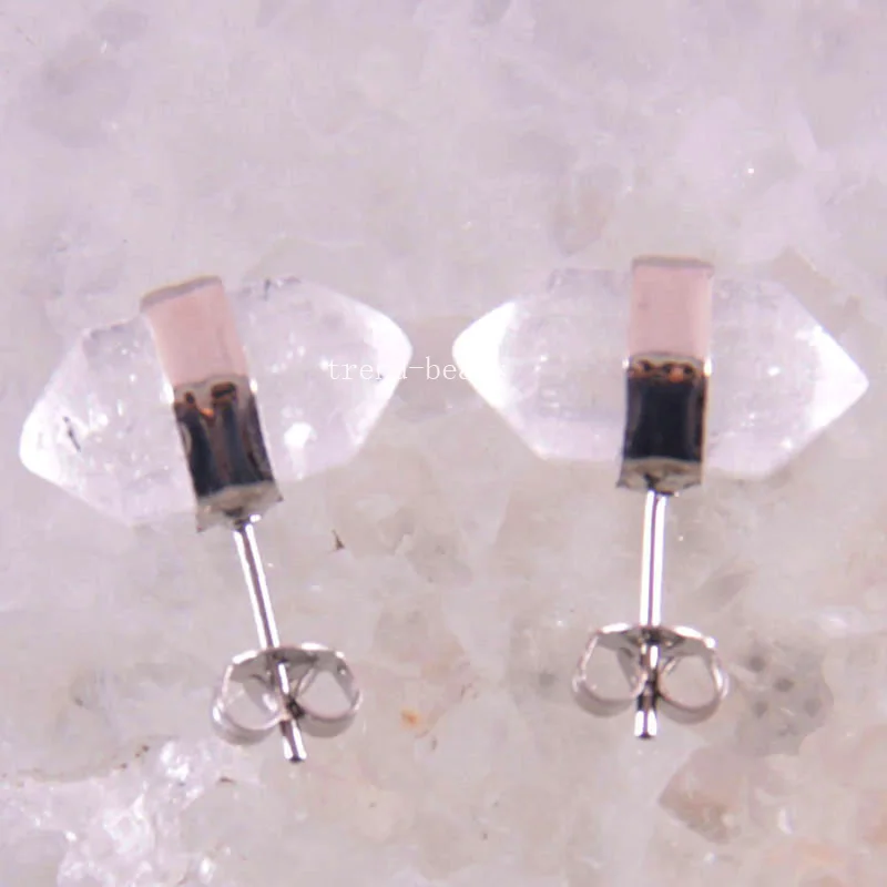  Natural Stone Beads White Crystal Dangle Earrings Women Jewelry Gift 1Pair U308 | Украшения и аксессуары