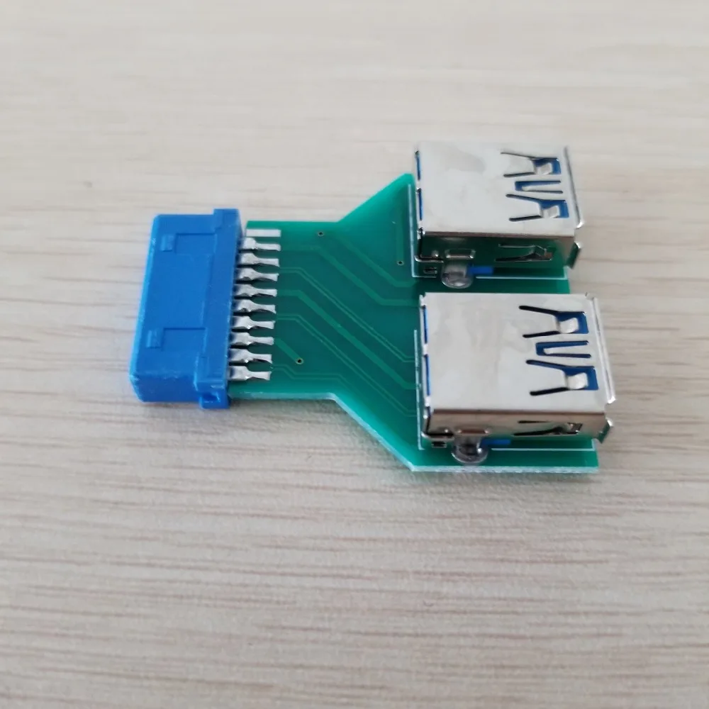 Мини материнская плата 20 контактный разъем на 2 порта USB 3 0 концентратор адаптер