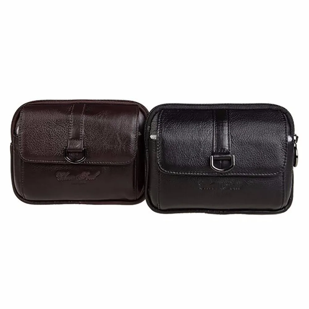 Мужской поясной кошелек из натуральной воловьей кожи забавная сумка на пояс