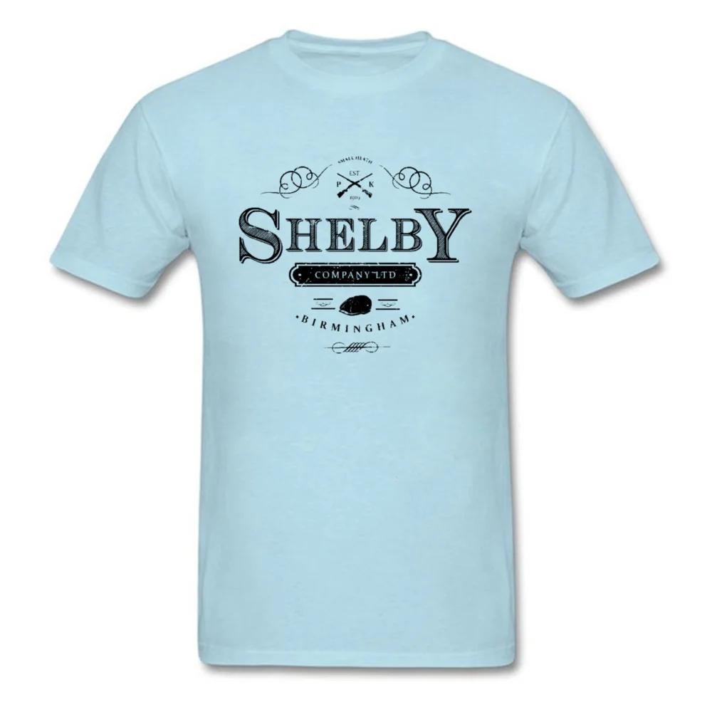 Light Blue Peaky Blinders Футболка мужская бирмингемская футболка с логотипом компании Ltd, винтажная бежевая футболка 80 s, хлопковая футболка для ТВ-шоу, топы, футболки - Цвет: Light Blue