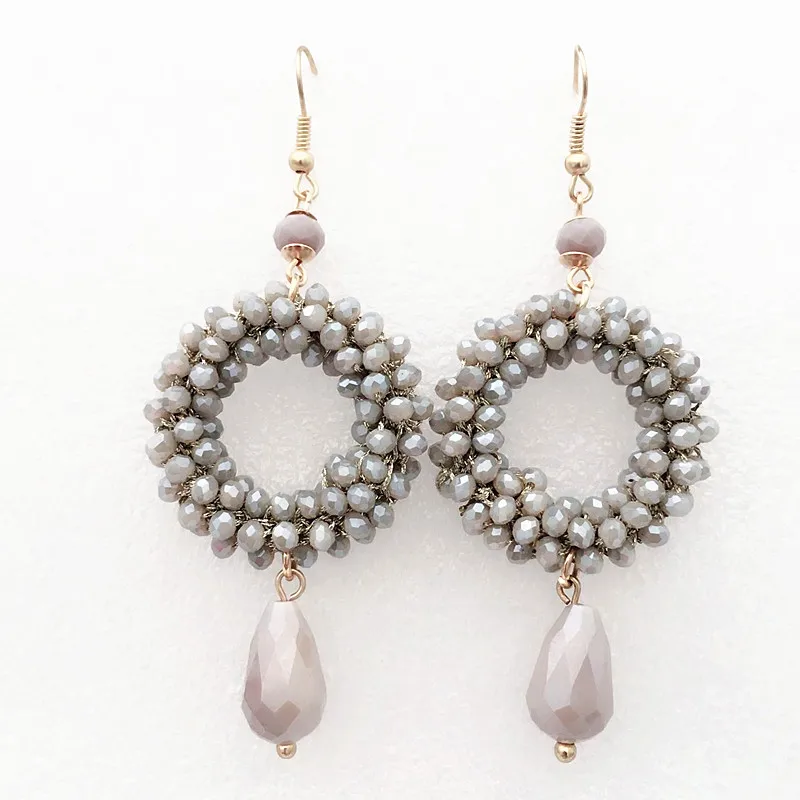 Baroque Fashion Face Water Drops Women's Earrings Bohemian Charm Jewelry Crystal Statement Christmas Gift New Style |