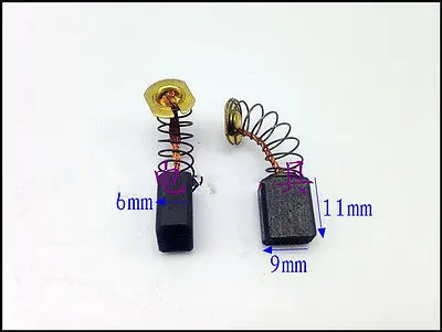 10 шт. 9/25 &quotx 15/64&quot x 31/64 &quotэлектроинструменты Углеродные щетки 6 мм 9 11 3 мм|carbon brushes