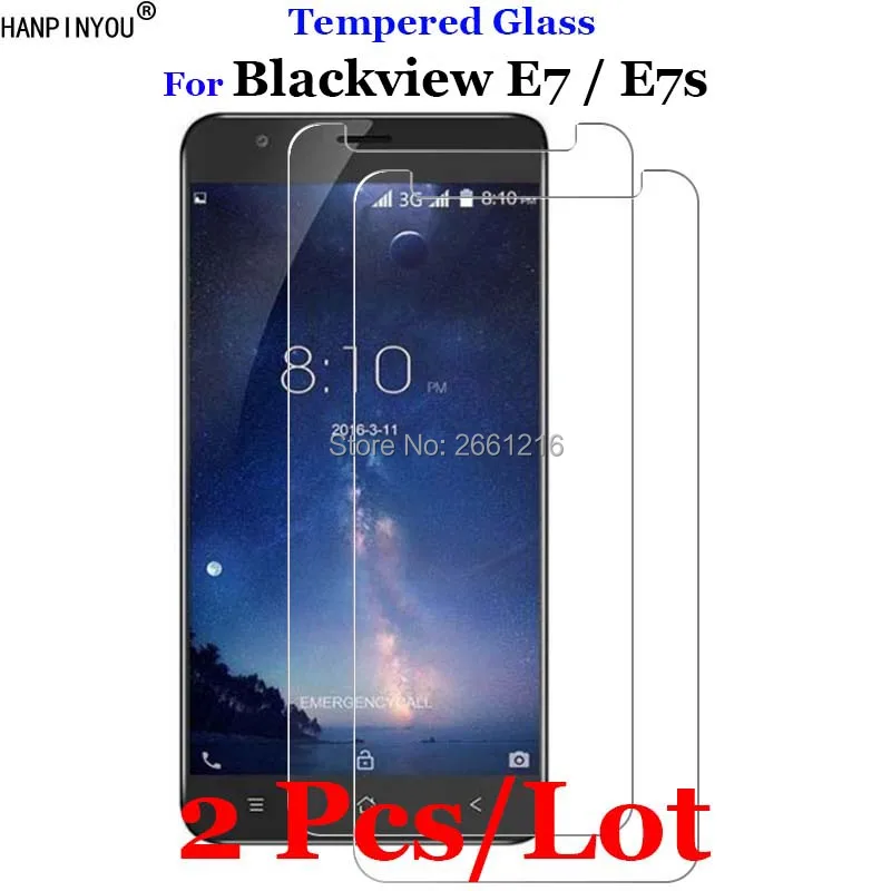 

2 Psc/Lot For Blackview E7s Tempered Glass 9H 2.5D Premium Screen Protector Film For Blackview E7 5.5"
