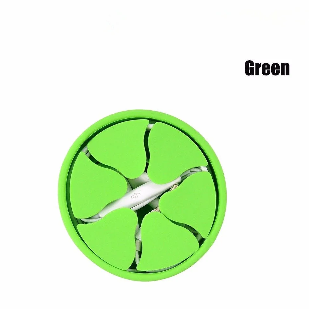 green Силиконовый мини-держатель для наушников, Жесткий Чехол для переноски, растягивающийся держатель для наушников, органайзер для хранения проводов - Цвет: green