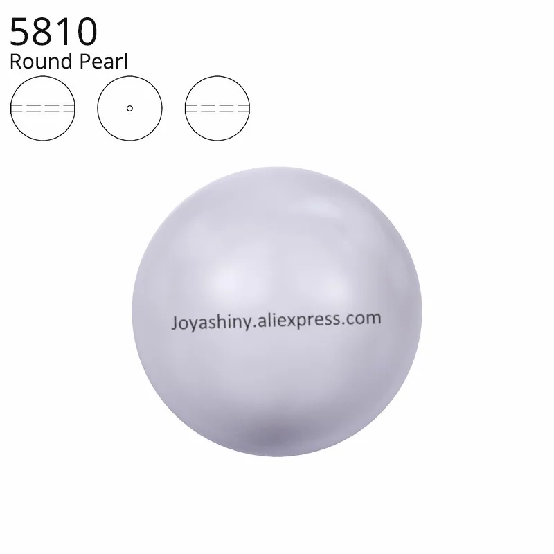 Lavender 524 Кристалл от Swarovski 5810 круглая жемчужная бусина с полным просверленным отверстием, Бисероплетение для DIY браслетов, ювелирных изделий - Цвет: Lavender 524