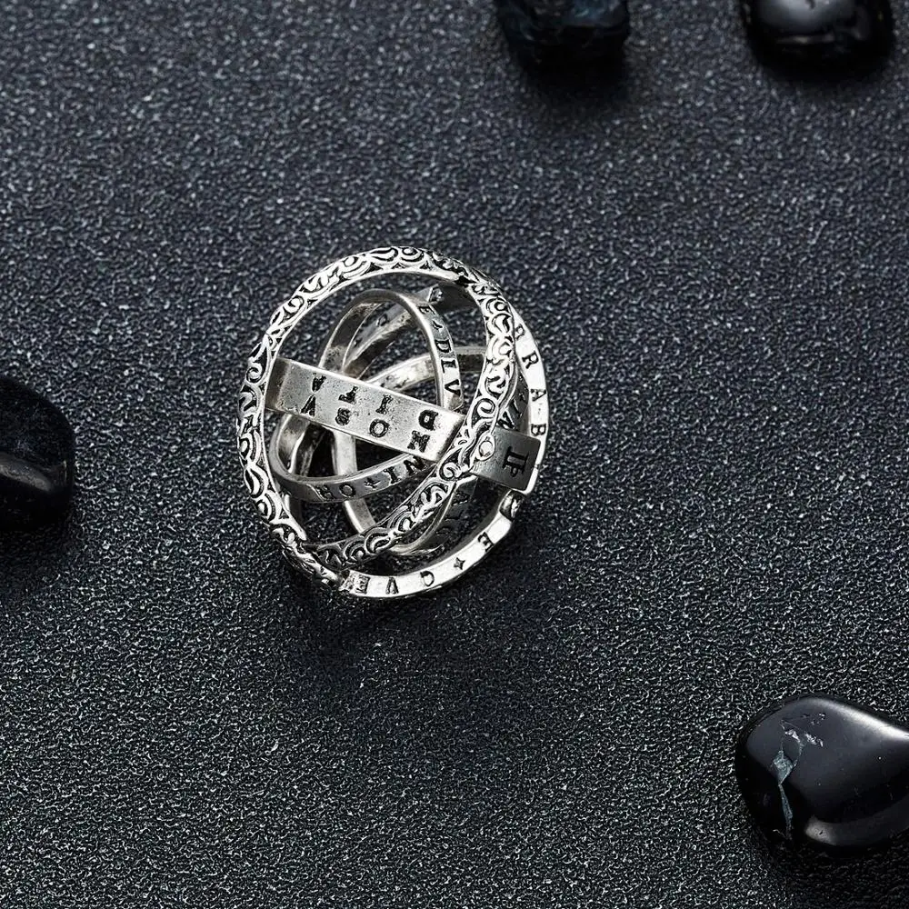 Belleper Armillary Sphere, космические кольца на палец для женщин и мужчин, Ретро стиль, деформация, флип-кольцо, Вселенная, астрономия, панк, Молодежные украшения, подарок