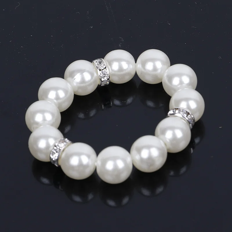 3 Rhinestones Tangpan 10 шт. имитация перламутровая салфетка кольца с эластичным для свадьбы отеля с бриллиантом мягкое украшение для салфеток Кольца держатель - Цвет: 3 Rhinestones
