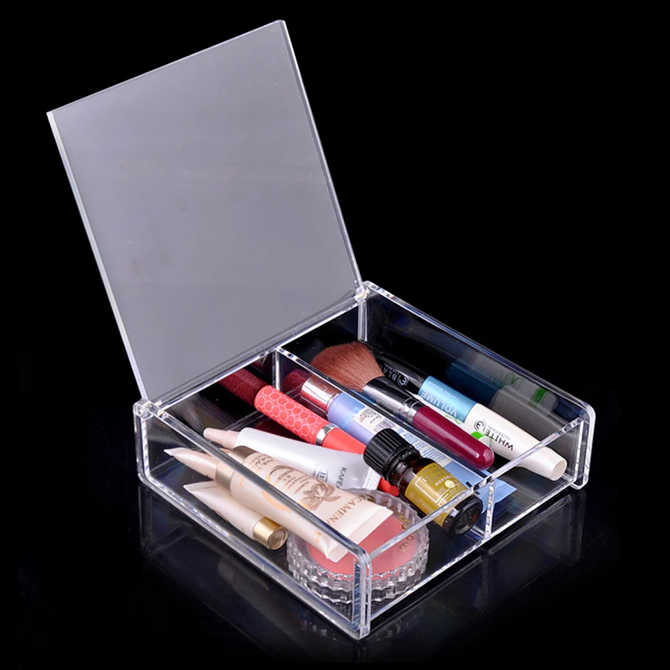Прозрачный косметический Органайзер для макияжа акриловый ящик контейнер