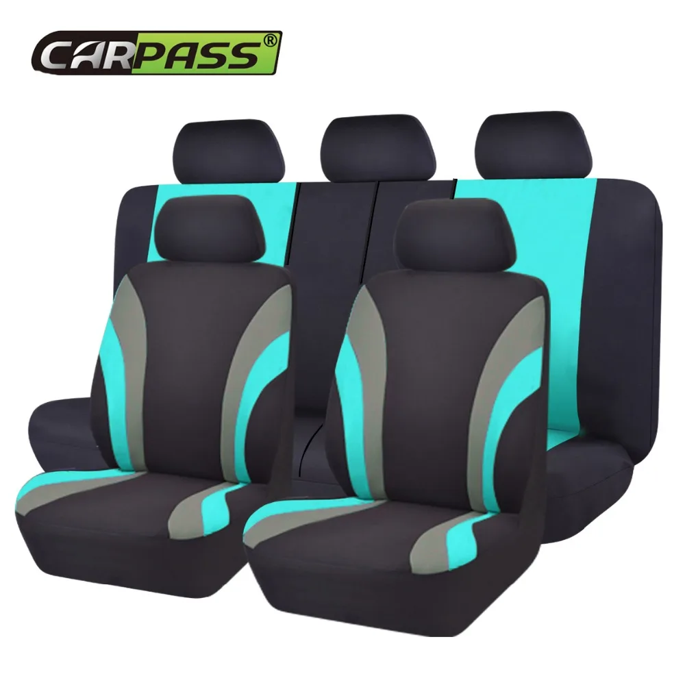 Car pass новые яркие спортивные чехлы для сидений автомобиля универсальный подходит