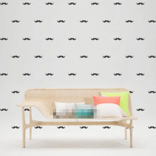 Набор из 60 шт. наклеек на стену в виде усов для детской комнаты детский Декор