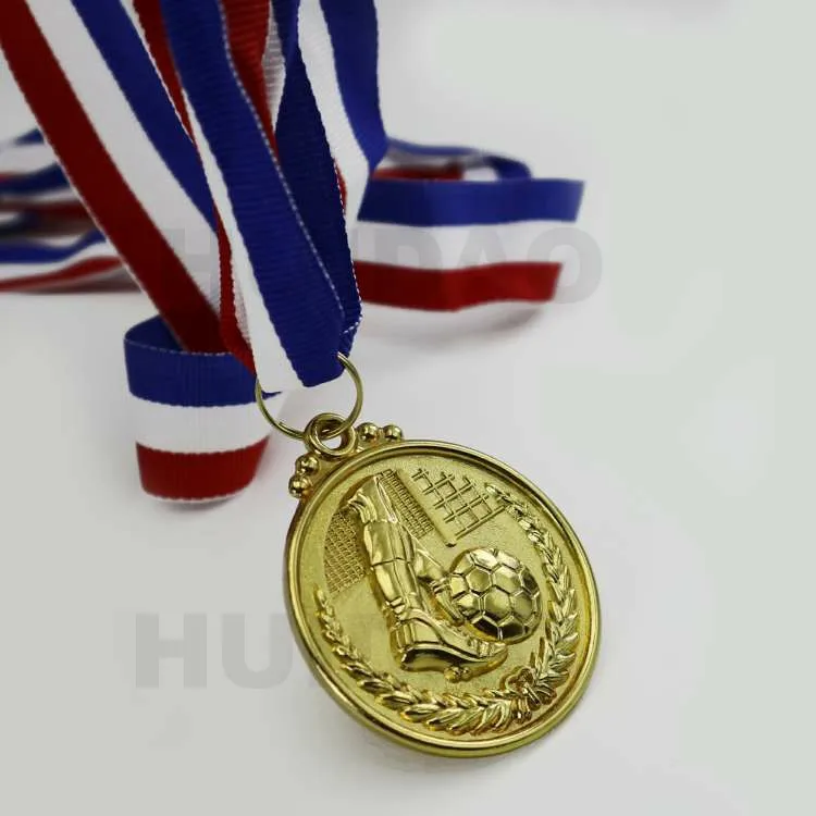 1 Набор футбольная спортивная медаль с лентой в качестве призов для соревнований(1 набор содержит 1 золото, 1 серебро, 1 Медные цветные медали