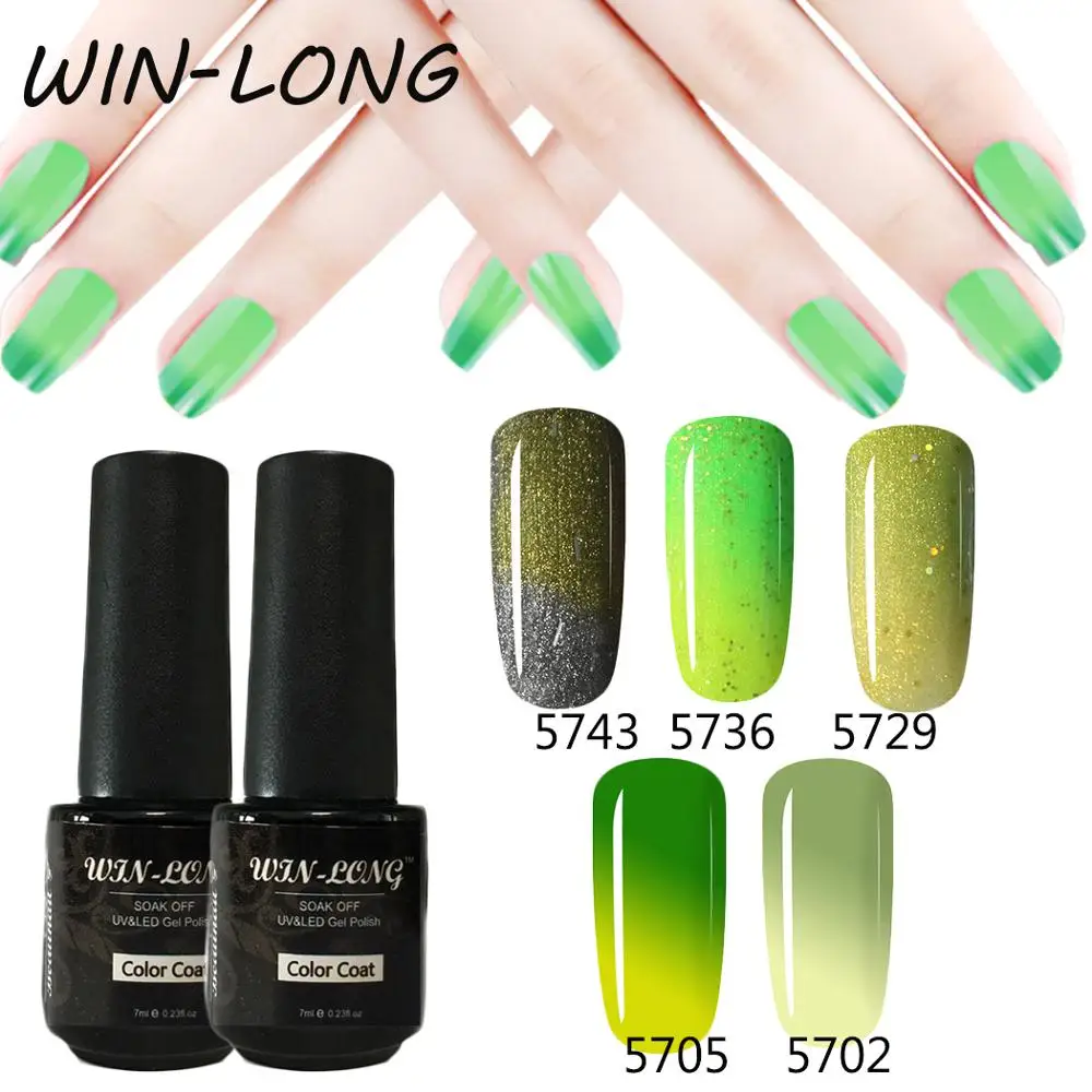 Бесплатная доставка лак гель для ногтей набор 5 шт. зеленое настроение