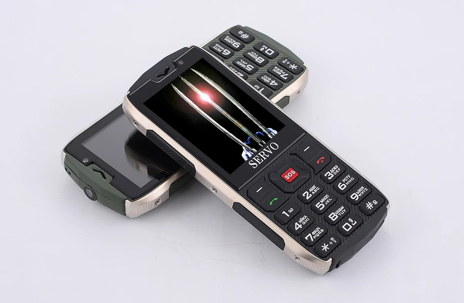 Мобильный телефон SERVO H8, 2,8 дюймов, 4 sim-карты, 4 режима ожидания, Bluetooth, фонарик, GPRS, 3000 мАч, внешний аккумулятор, телефон с клавиатурой на русском языке