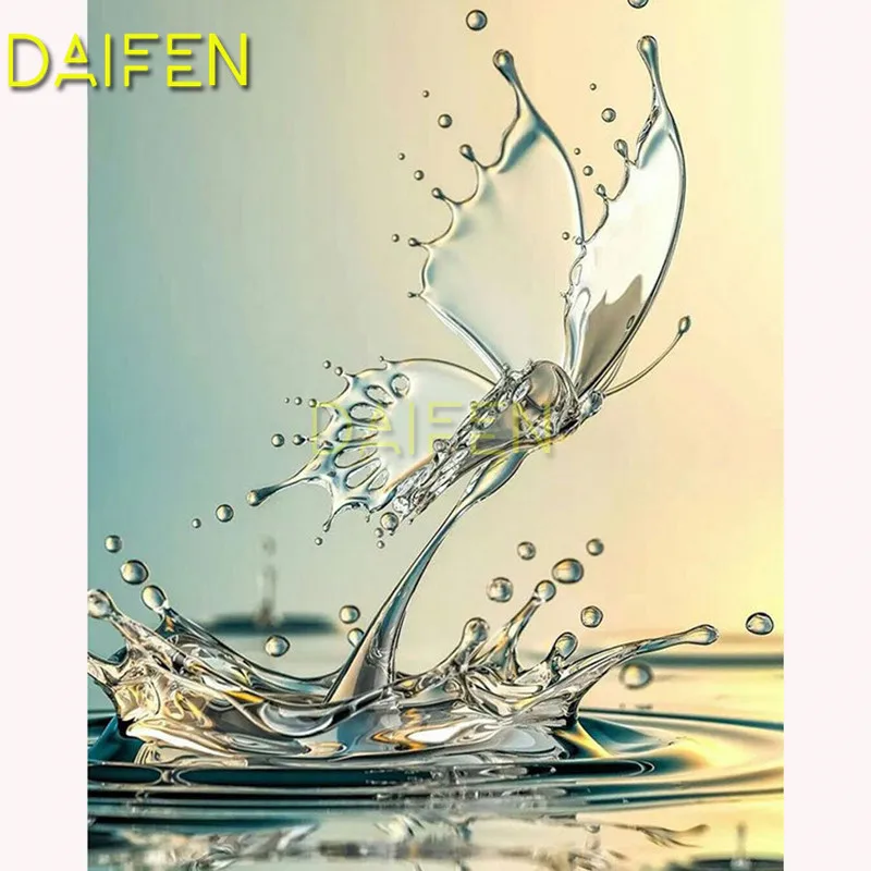 Full Square Diamond embroidery water wave butterfly animal Round painting Cross stitch DIY 3D mosaic | Дом и сад