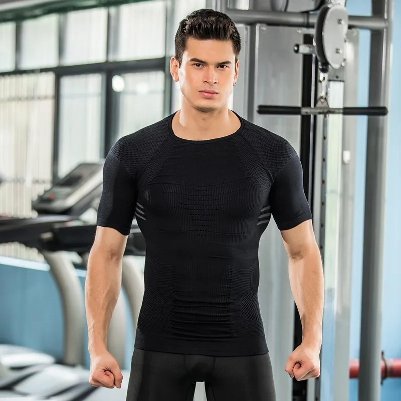 Для мужчин формочек корсет для похудения майки рубашка Body Shaper Для мужчин Корректор осанки футболка эластичная футболка Абдо Для мужчин нижнее белье