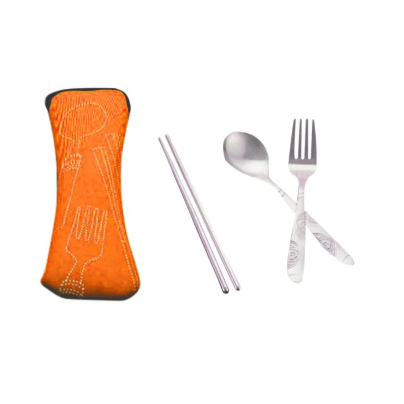 Портативная посуда из нержавеющей стали сумка для пикника Ланч бокс 3