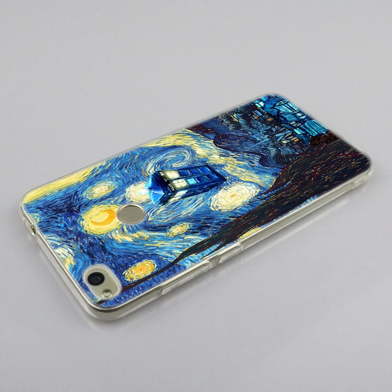 Популярный Мягкий силиконовый чехол Van Gogh Tardis для Huawei NOVA 3 3i 4 Honor 7A Pro 7S 6X 7X 8X 8 9 10 Lite