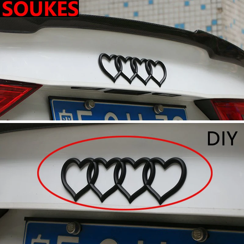 Модифицированная наклейка на багажник автомобиля логотип 3D для Audi A3 A4 B8 B6 A6 C6 A5 B7 Q5