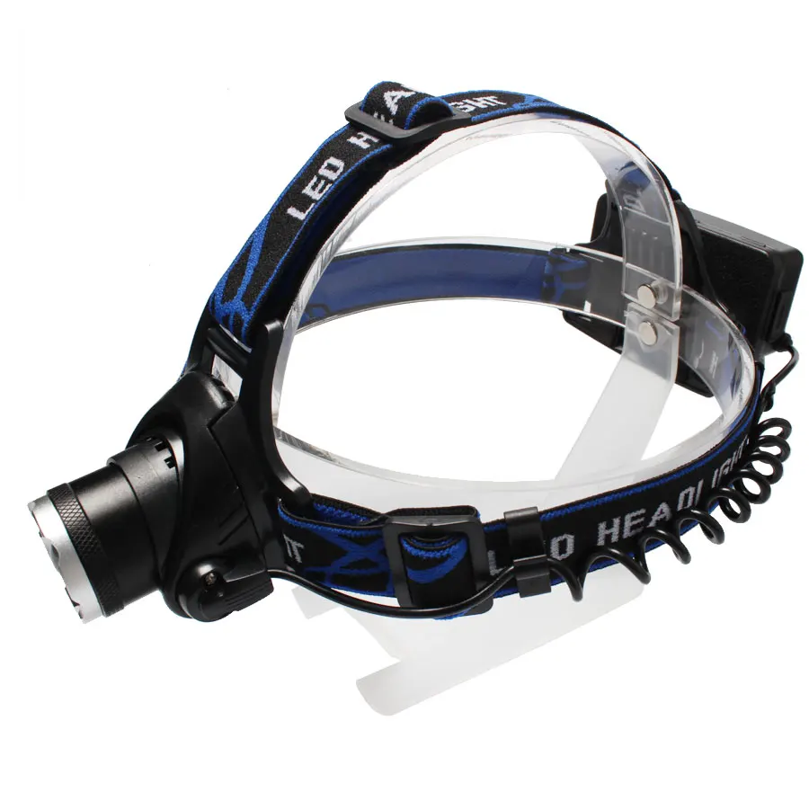 XML L2 Перезаряжаемый на 1200 люмен светодиодный фонарь для рыбалки в наружном исполнении на лобную лампу для 2-х 18650 батарей. Кнопка заднего фонаря на лобную лампу.